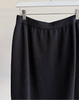 St John Black Wool Skirt