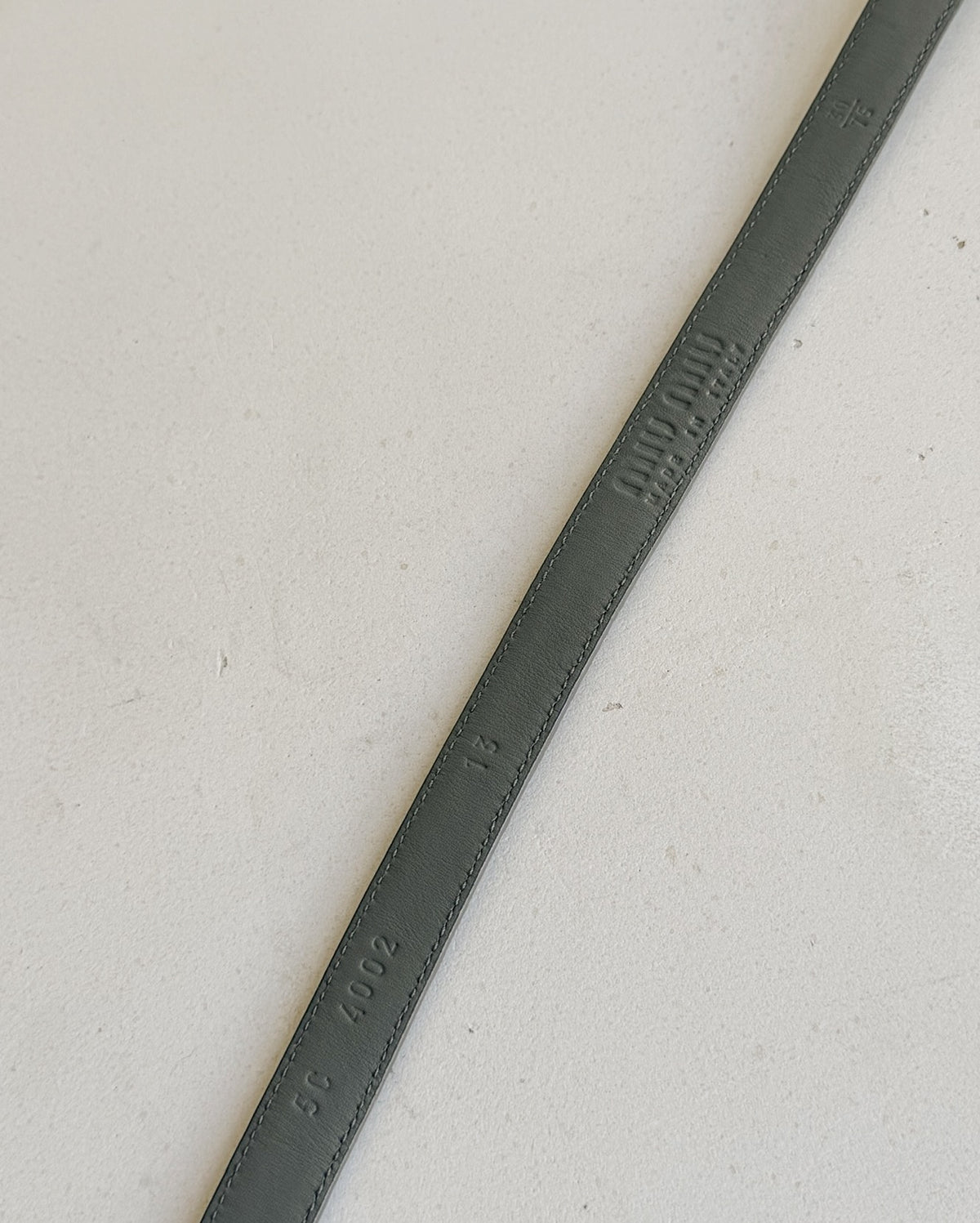 Miu Miu Gray Leather Belt