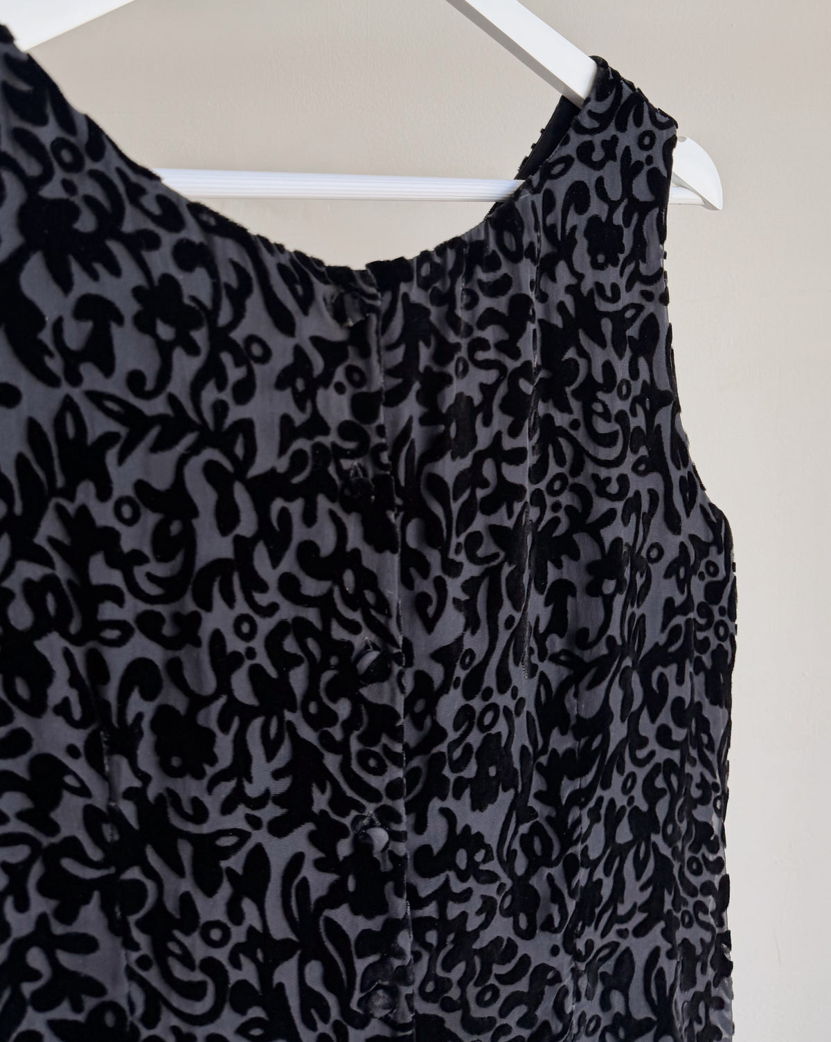 Black Burnout Floral Sleeveless Top