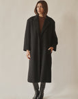 Black Cashmere Classic Long Coat