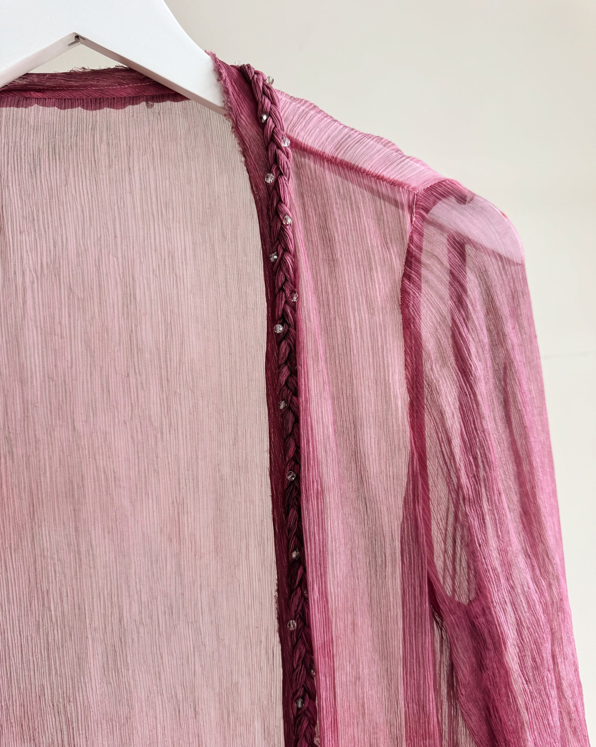 Berry Silk Crepe Duster