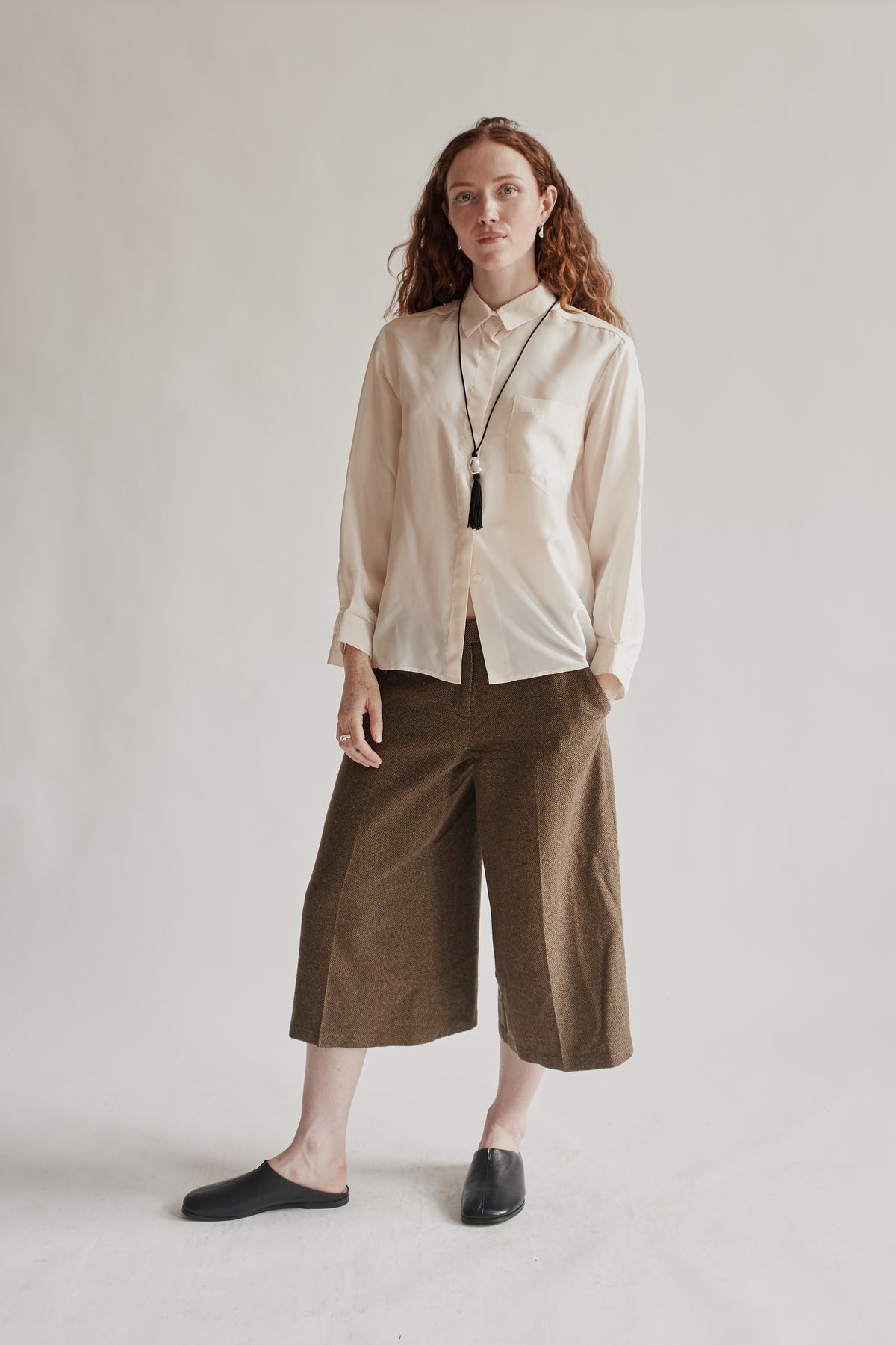 Ivory Boxy Paper-thin Silk Blouse - Hey Jude