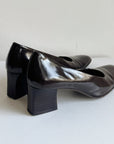 Chocolate Glossy Leather Pumps | Size 5.5