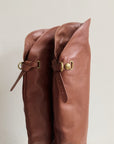Coach Cognac Cheyenne Tall Leather Boots | Size 7