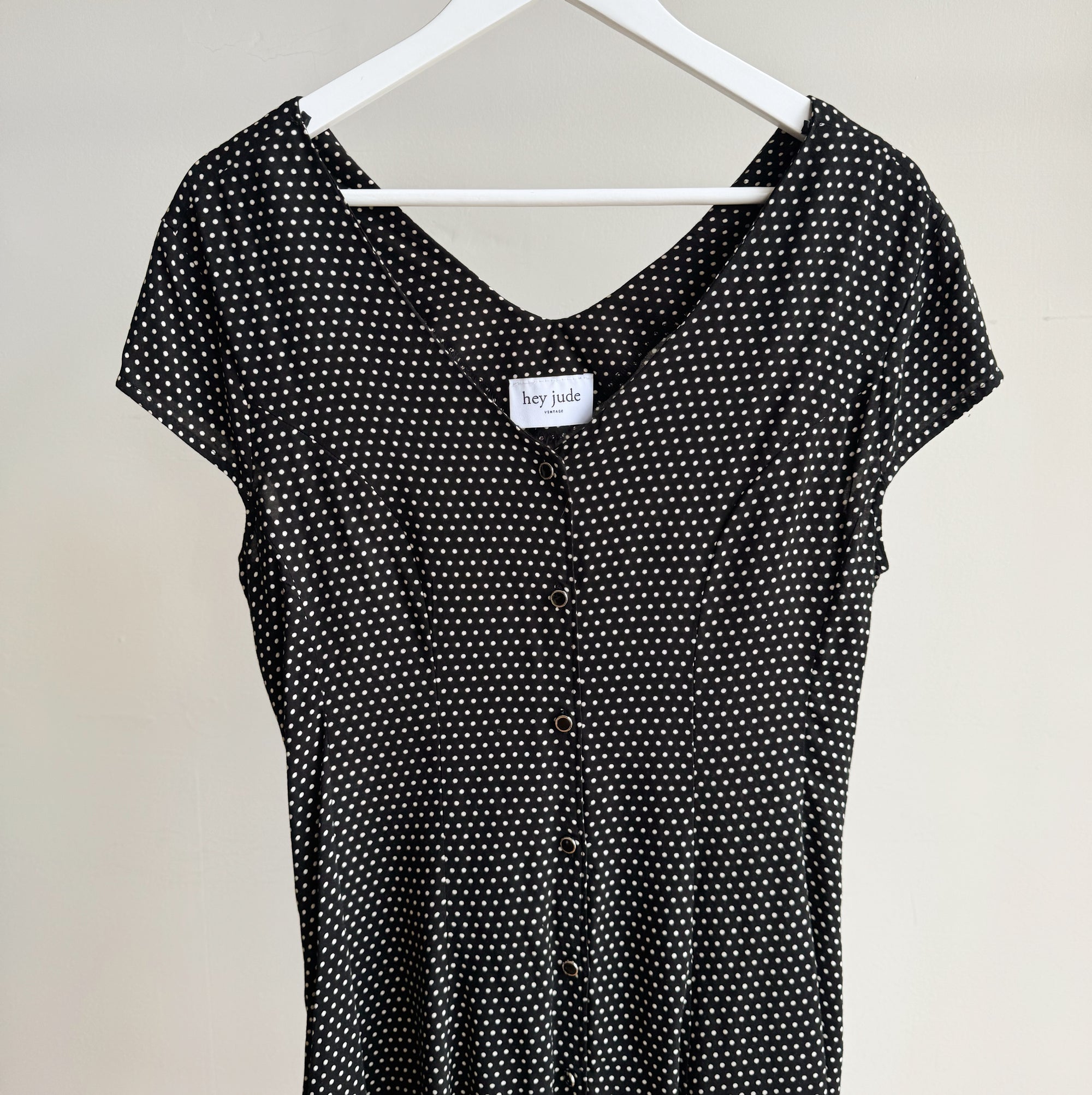 Black Polka Dot Lace Up Mini Dress - Hey Jude