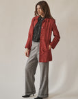 Garnet Suede Midi Coat
