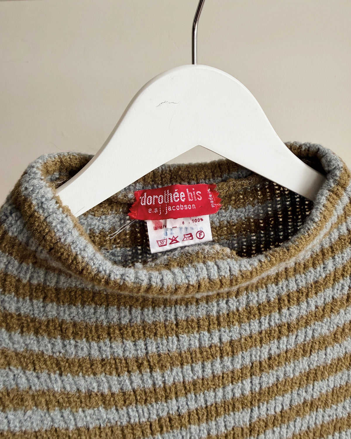 Striped 1970’s Wool Knit Column Dress - Hey Jude