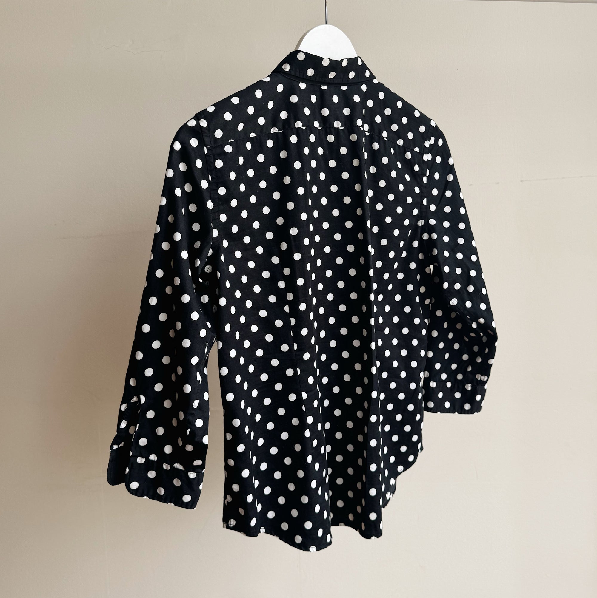 Black Polka Dot Cotton Blouse - Hey Jude