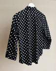 Black Polka Dot Cotton Blouse - Hey Jude