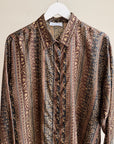 Baroque Stripe Silk Blouse - Hey Jude
