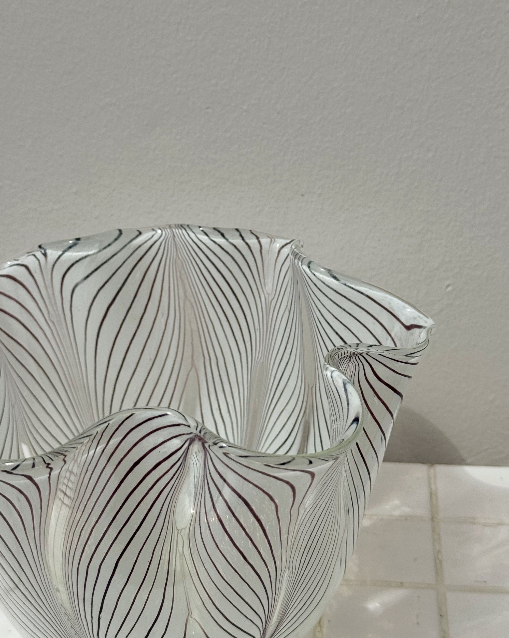 Milk Swirl Kerchief Glass Bowl - Hey Jude