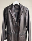 Ebony Classic Leather Blazer