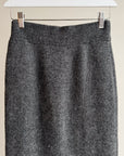 Smoke Slim Knit Column Skirt