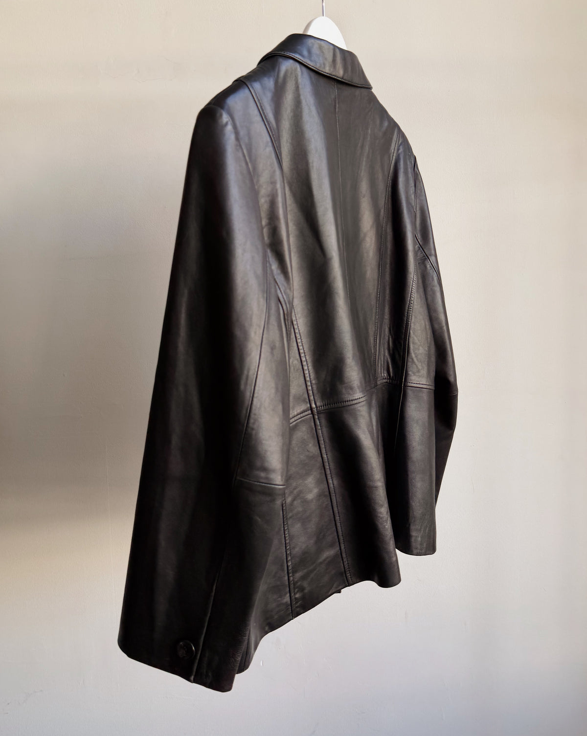 Ink Leather Blazer Style Jacket