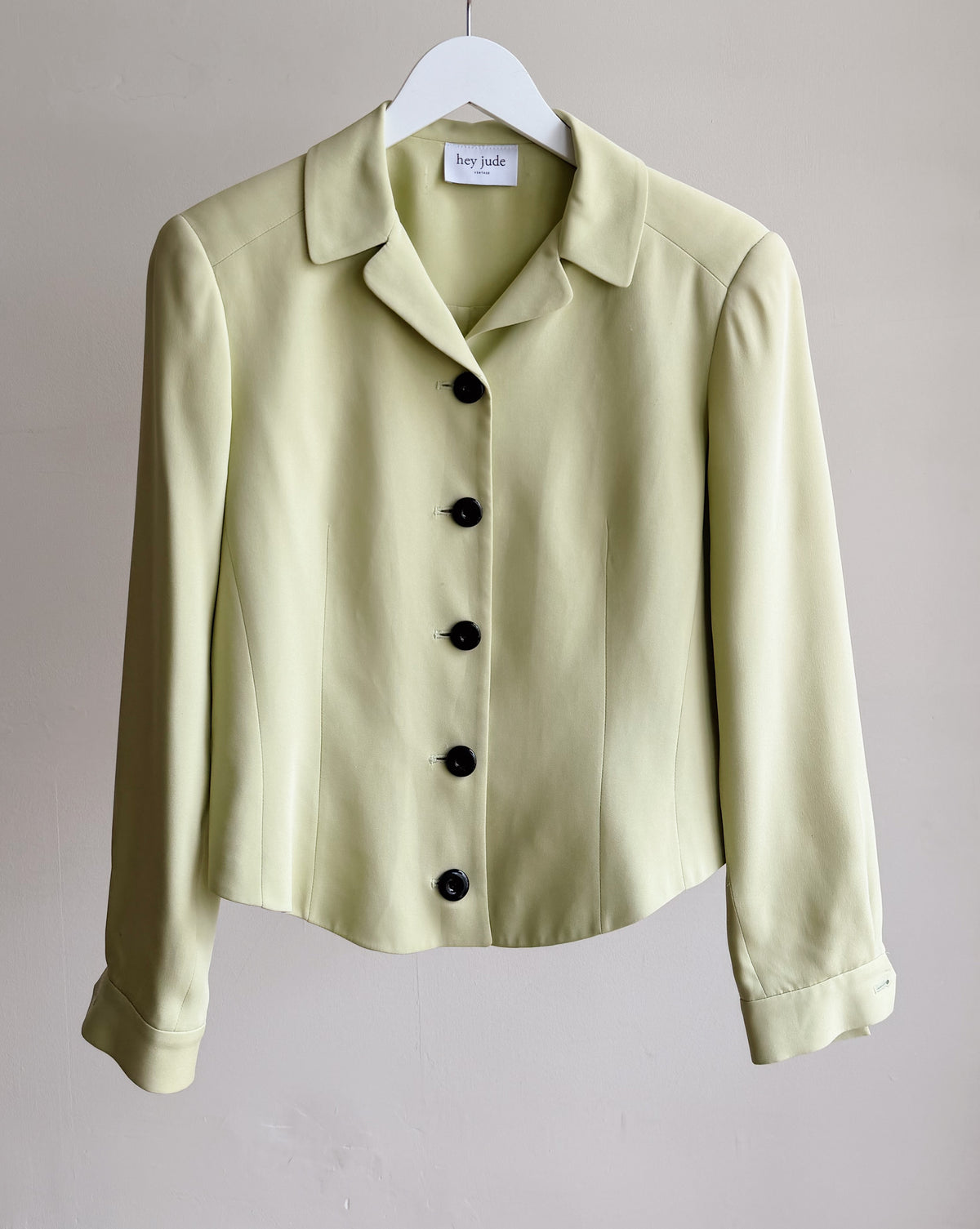 Pistachio Silk Blazer Jacket - Hey Jude