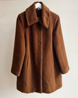 Tobacco Textured Wool Coat