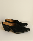 Donald J Pliner Black Suede Pointed Mule | Size 8