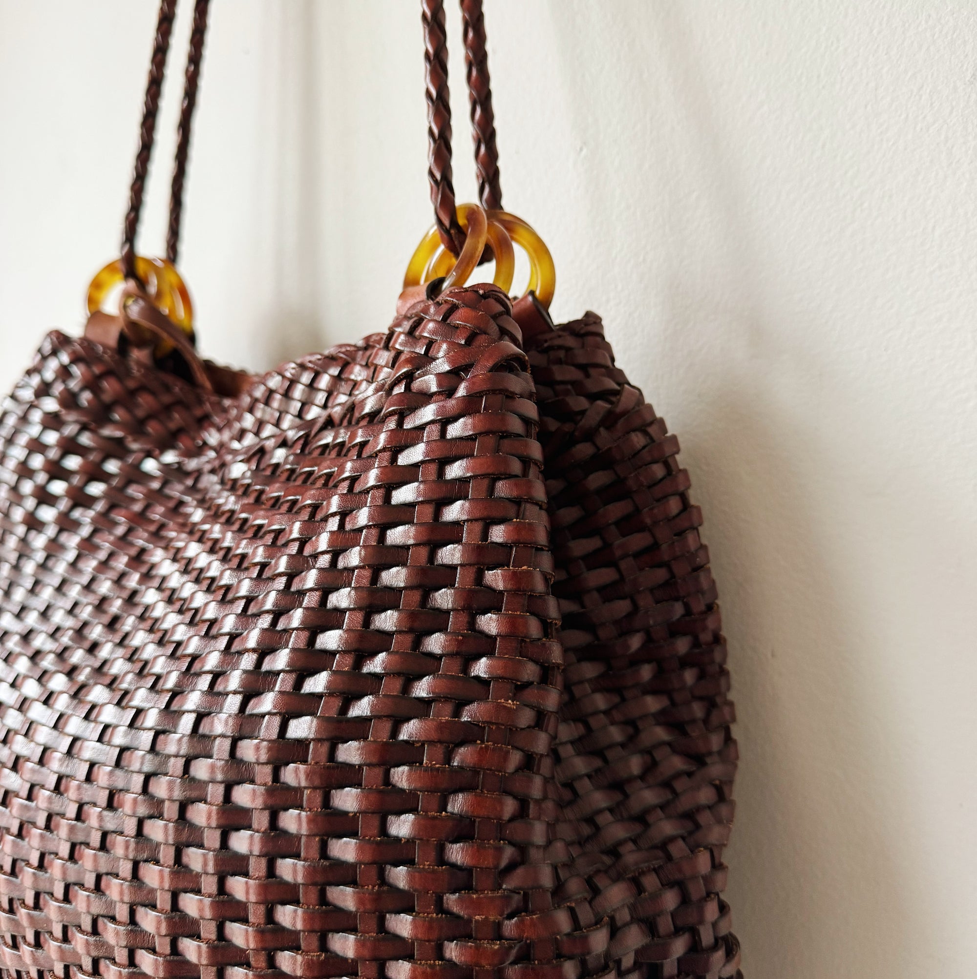 Auburn Woven Leather Shoulder Bag - Hey Jude