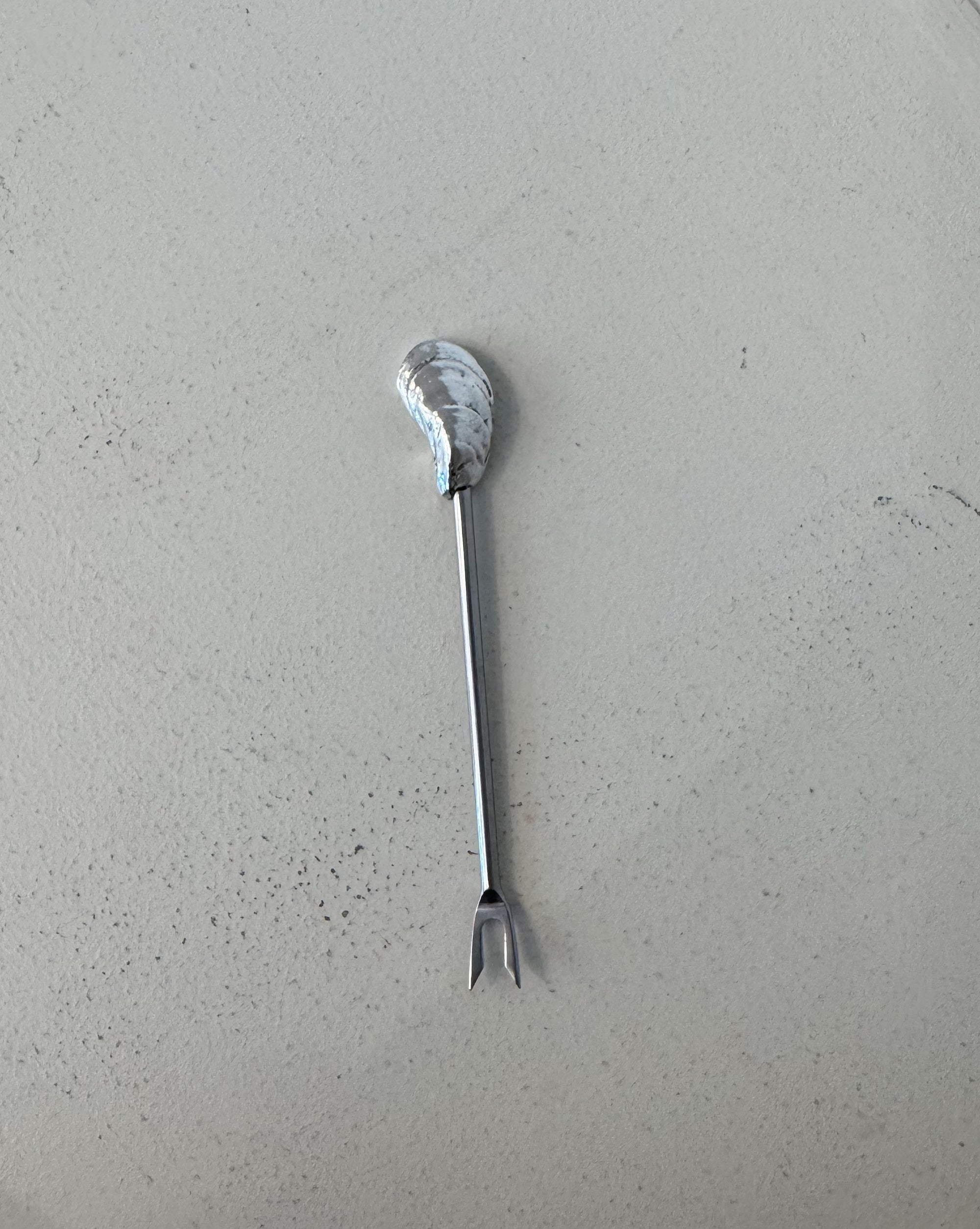 Silver Oyster Shell Cocktail Pick - Hey Jude