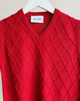 Ruby Diamond Knit Vest