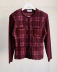 Cabernet Tarten Wool Ribbed Sleeve Jacket