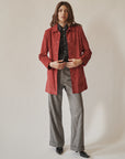 Garnet Suede Midi Coat