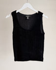 DKNY Black Velvet Ruched Top - Hey Jude