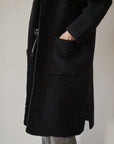 Black Knit Duster Coat