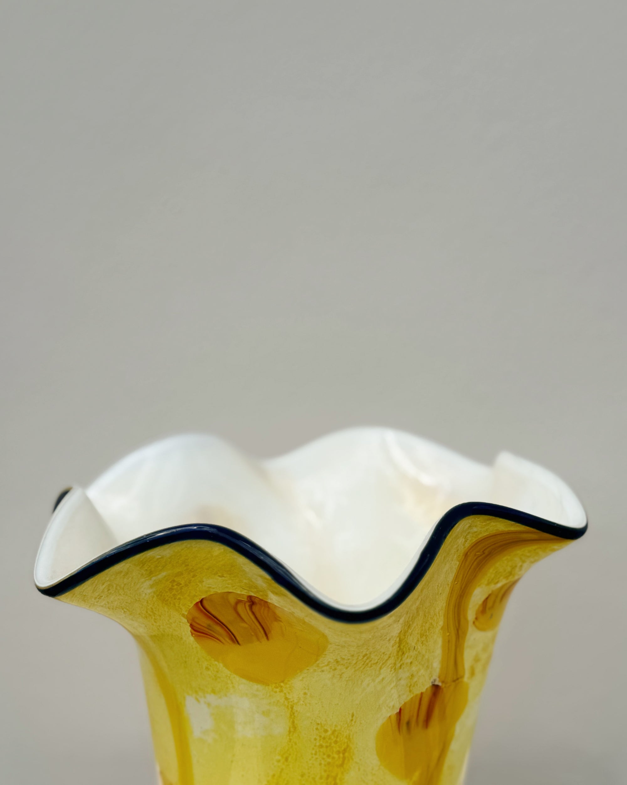 Yellow Swirl Kerchief Glass Vase - Hey Jude