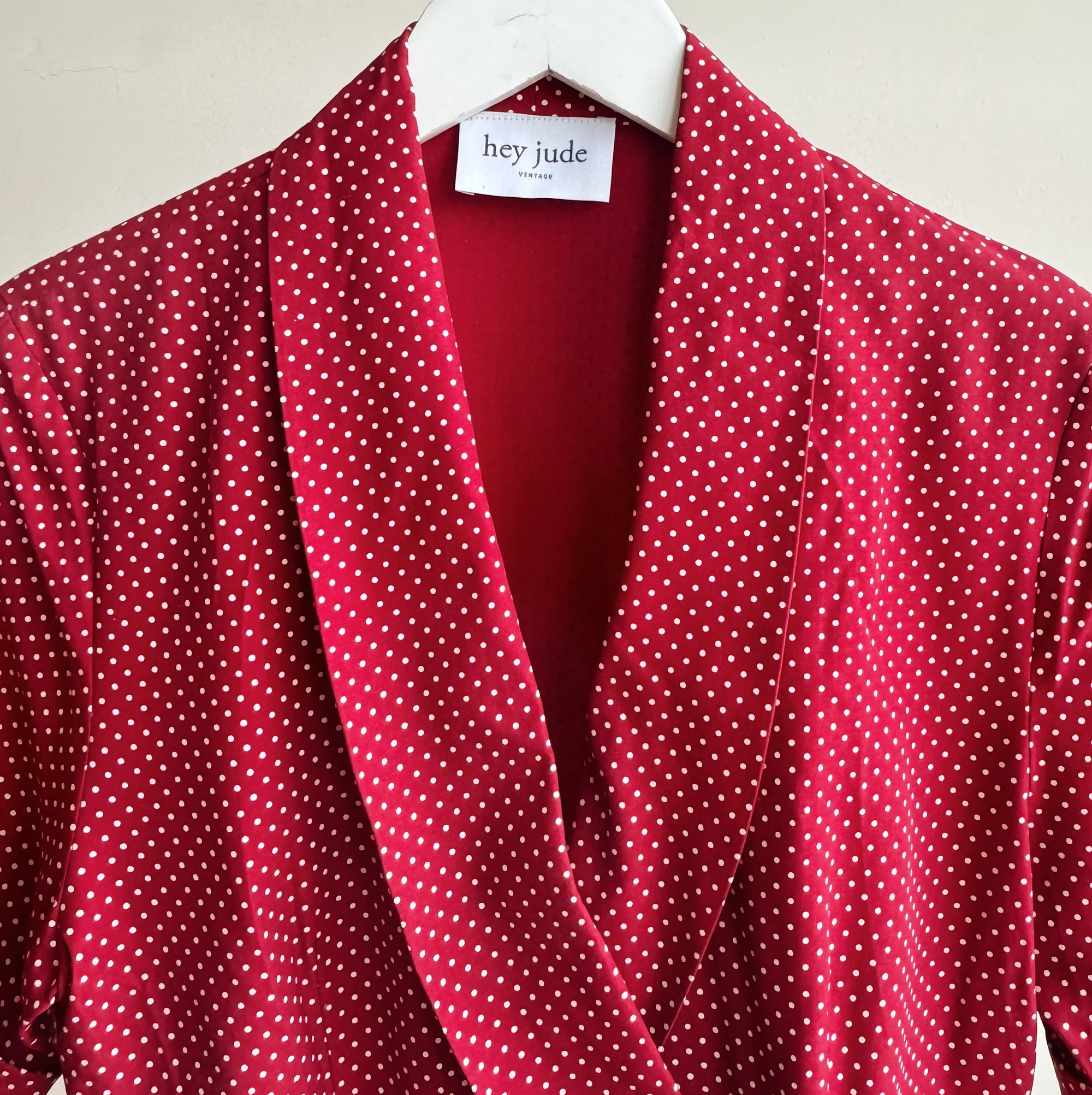 Cayenne Polka Dot Wrap Blouse - Hey Jude