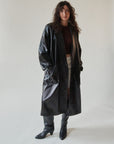Ink Buttery Soft Leather Trench
