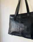 Midnight Leather Carryall Tote - Hey Jude