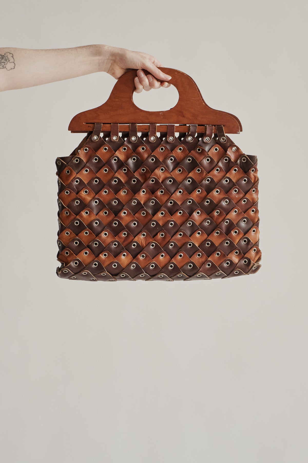 Auburn Patchwork Leather Bag