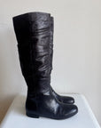 Umber Soft Leather Knee High Slouch Boots | Size 37
