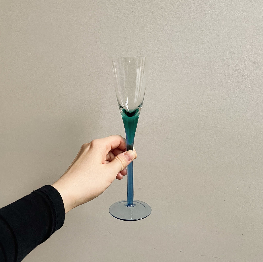Ocean Ombre Champagne Flutes