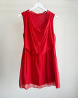 Ruby Silk Gathered Mini Dress