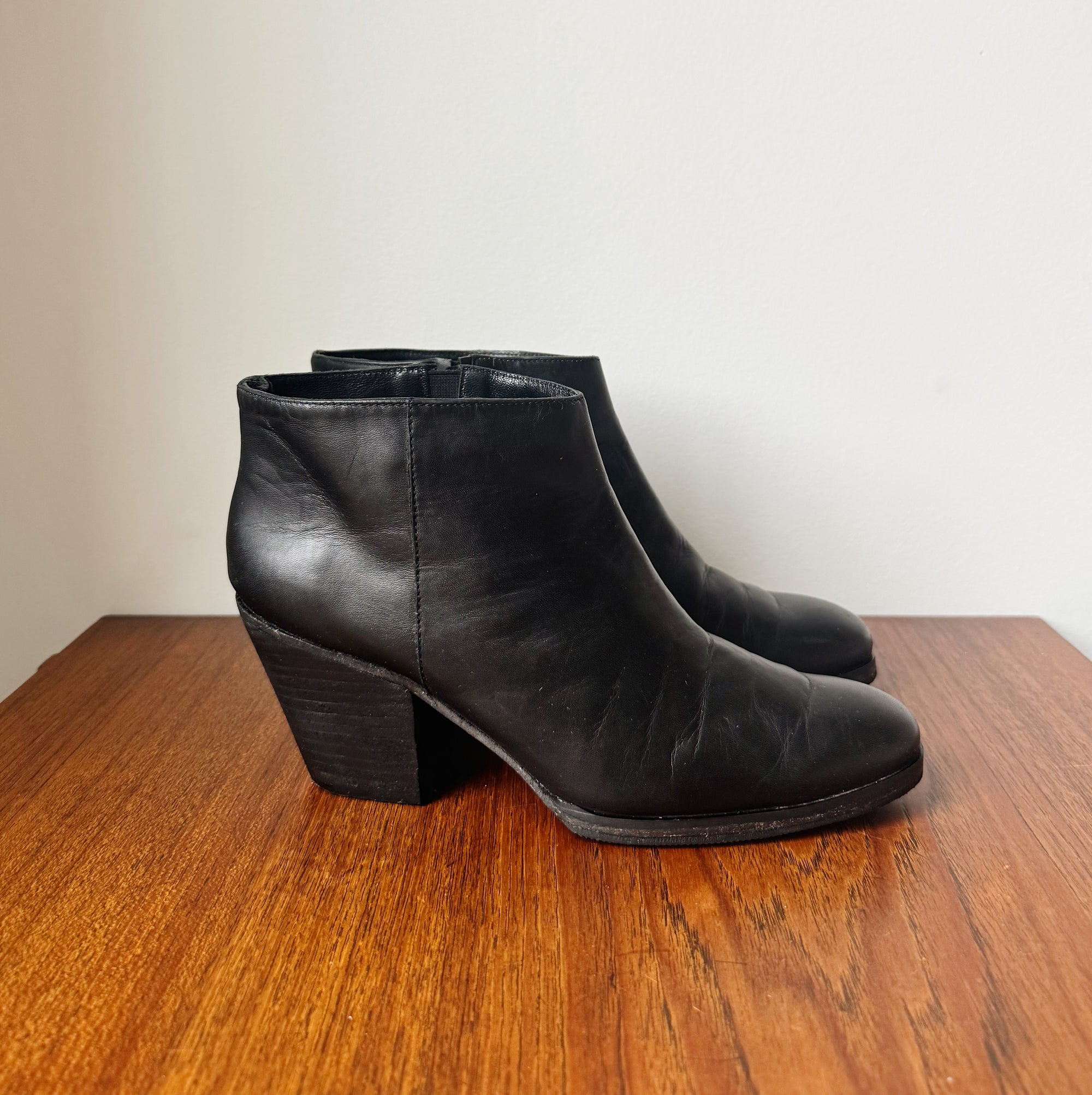 Rachel Comey Black Leather Ankle Boots | Size 9.5 - Hey Jude