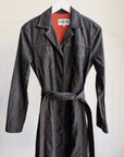 Denim Long Belted Trench Coat