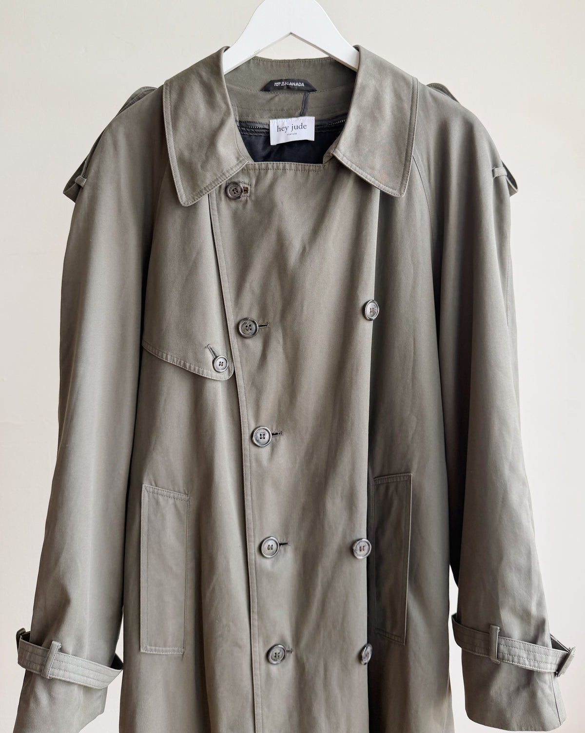 Moss Cotton Utilitarian Trench Coat - Hey Jude
