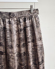 Abstract Gray Pleated Midi Skirt - Hey Jude