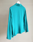 Turquoise Silk Long Sleeve Button Up - Hey Jude