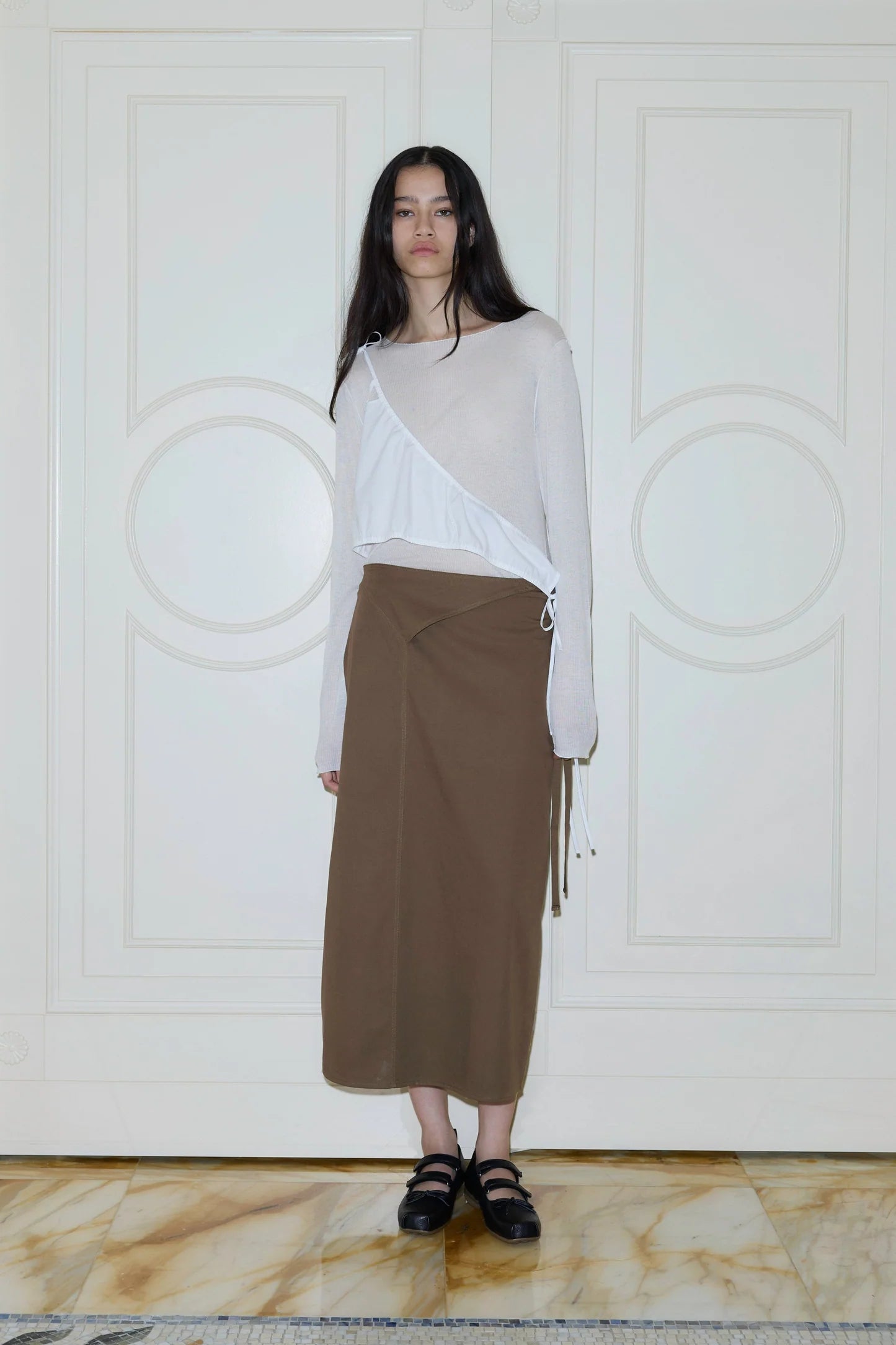Deiji Studios | Crossover Skirt in Carob