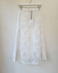 hijulez | Lace Bias Cut Skirt in Ivory