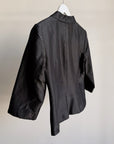 Black 3/4 Sleeve Silk Jacket