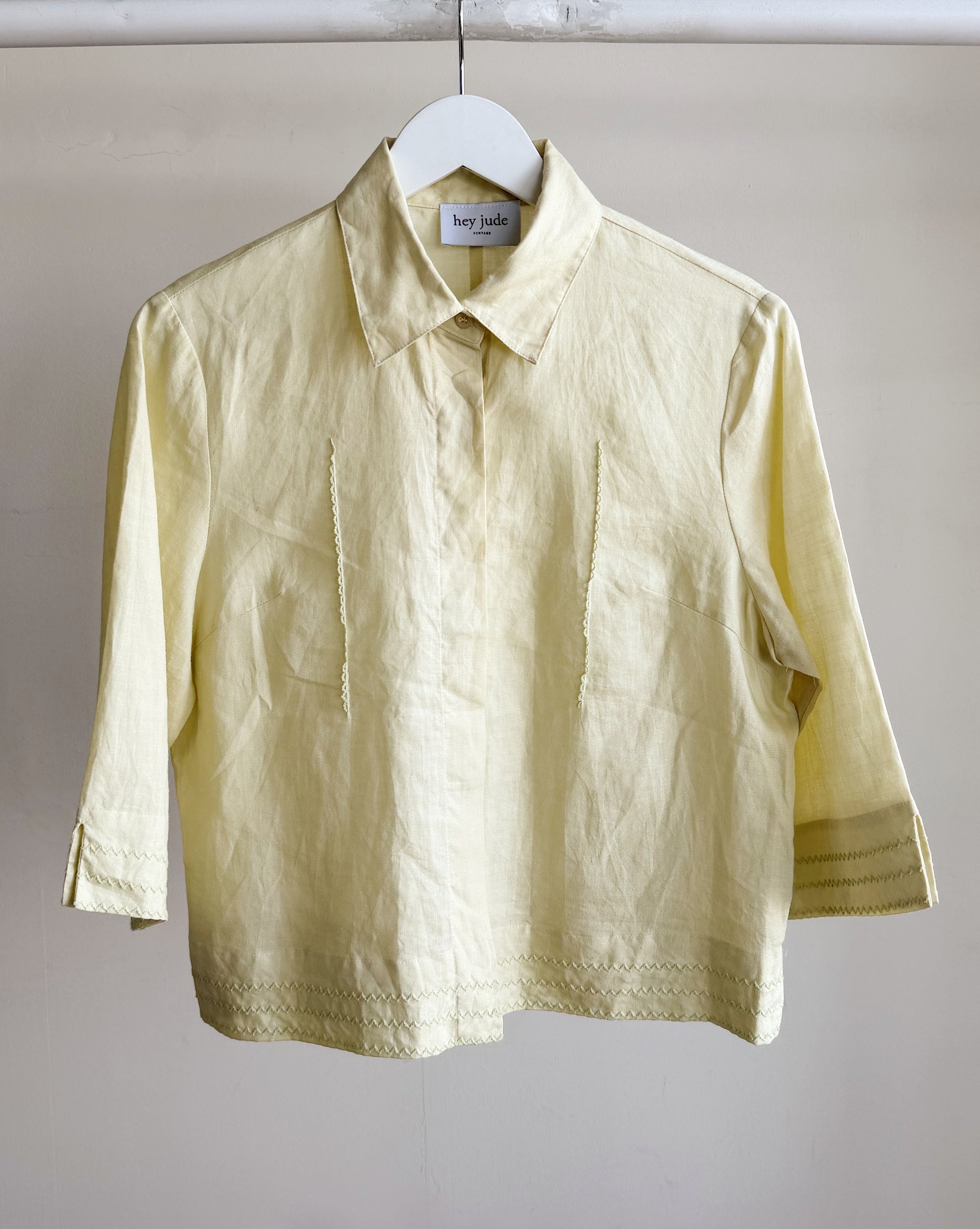 Butter Yellow Linen Blouse