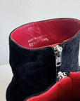 Black Suede Boots with Ring | Size 38.5