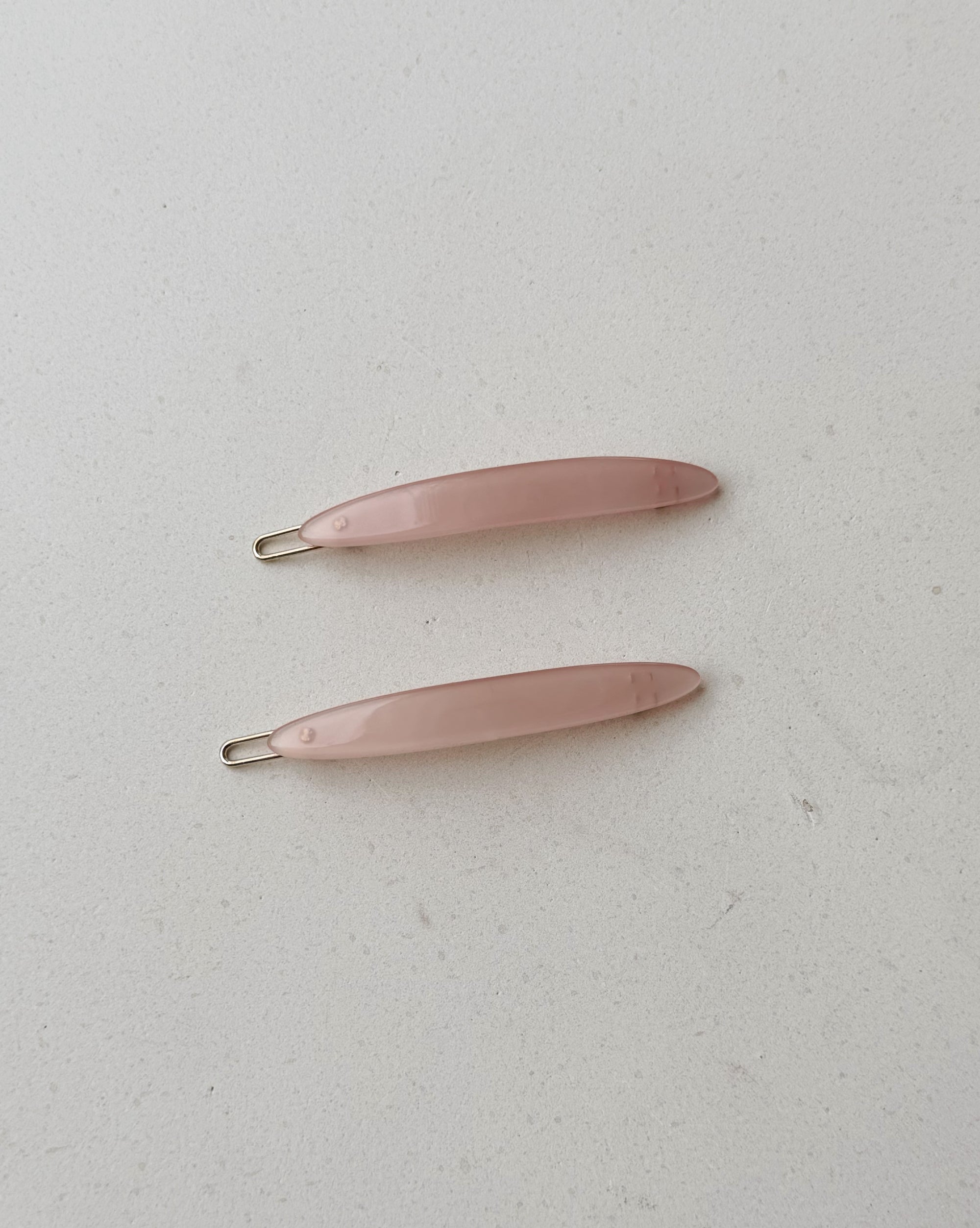 Parcelona | Small Oblong Hair Clips in Blush