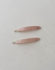 Parcelona | Small Oblong Hair Clips in Blush