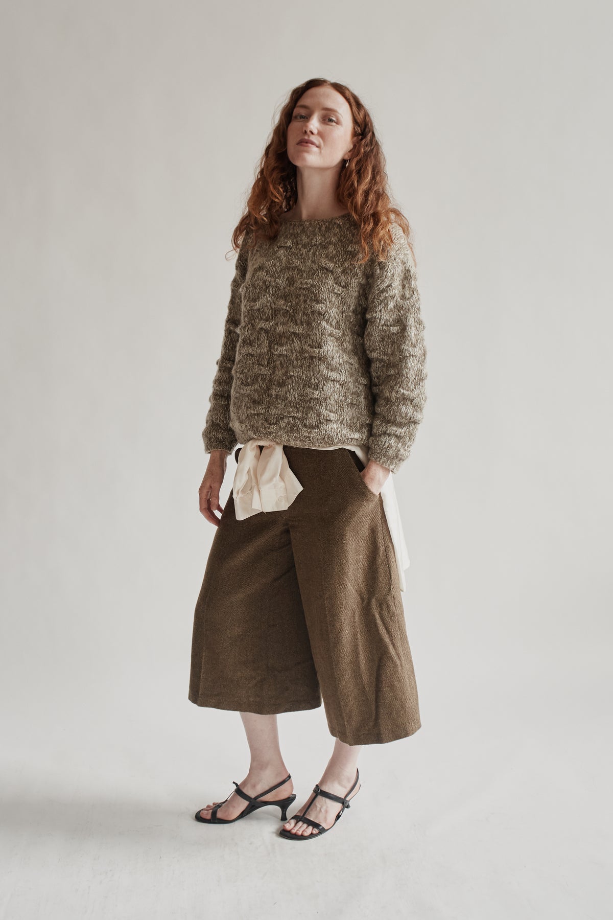 Sage Chunky Mohair Knit Sweater - Hey Jude