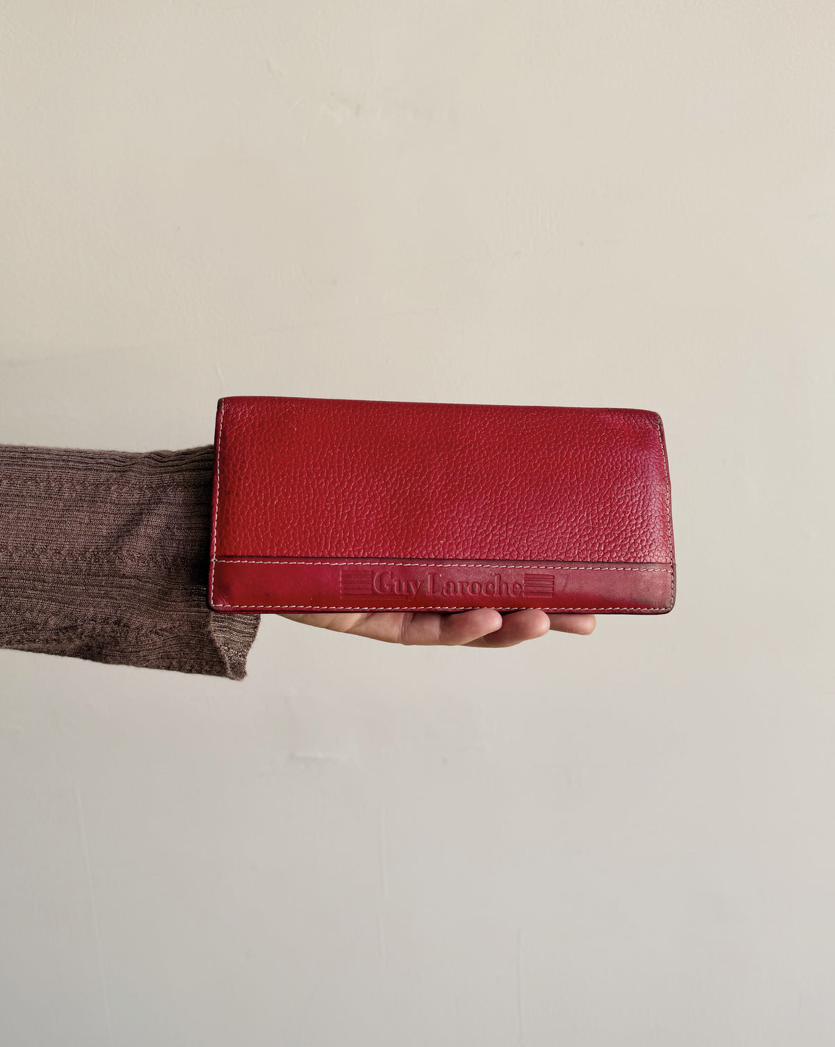 Guy Laroche Red Leather Wallet